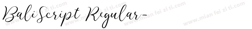 BaliScript Regular字体转换